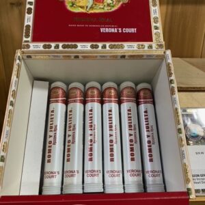 The Romeo y Julieta Reserva Real is almost like magic in a bottle. The flavor is trapped in the hermetically sealed tube for easy transport and instant success.  